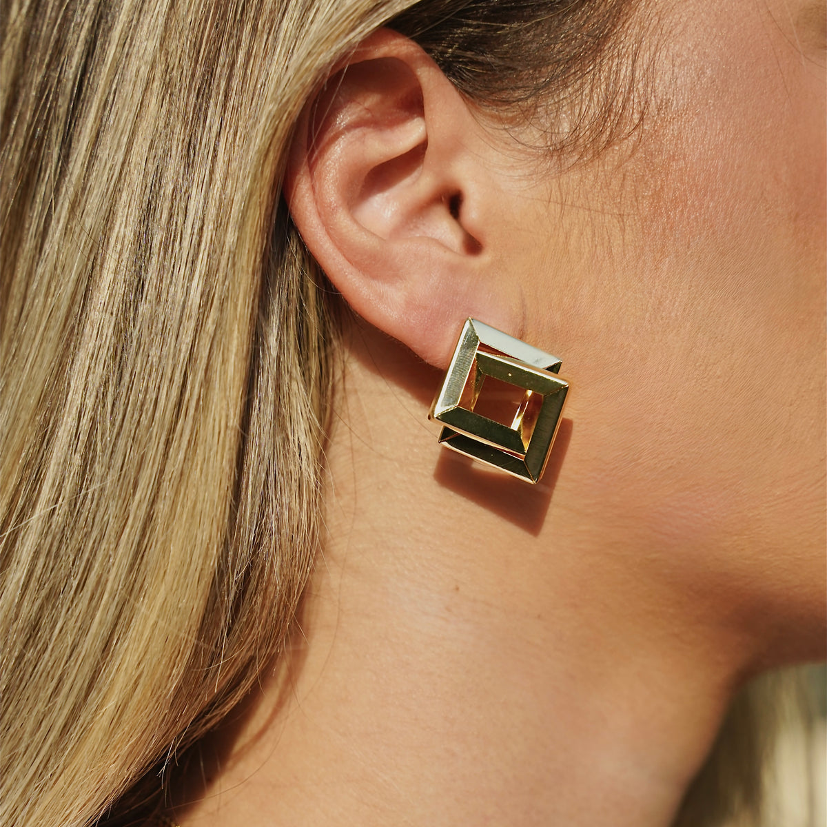 Square Earrings – Stainless Steel