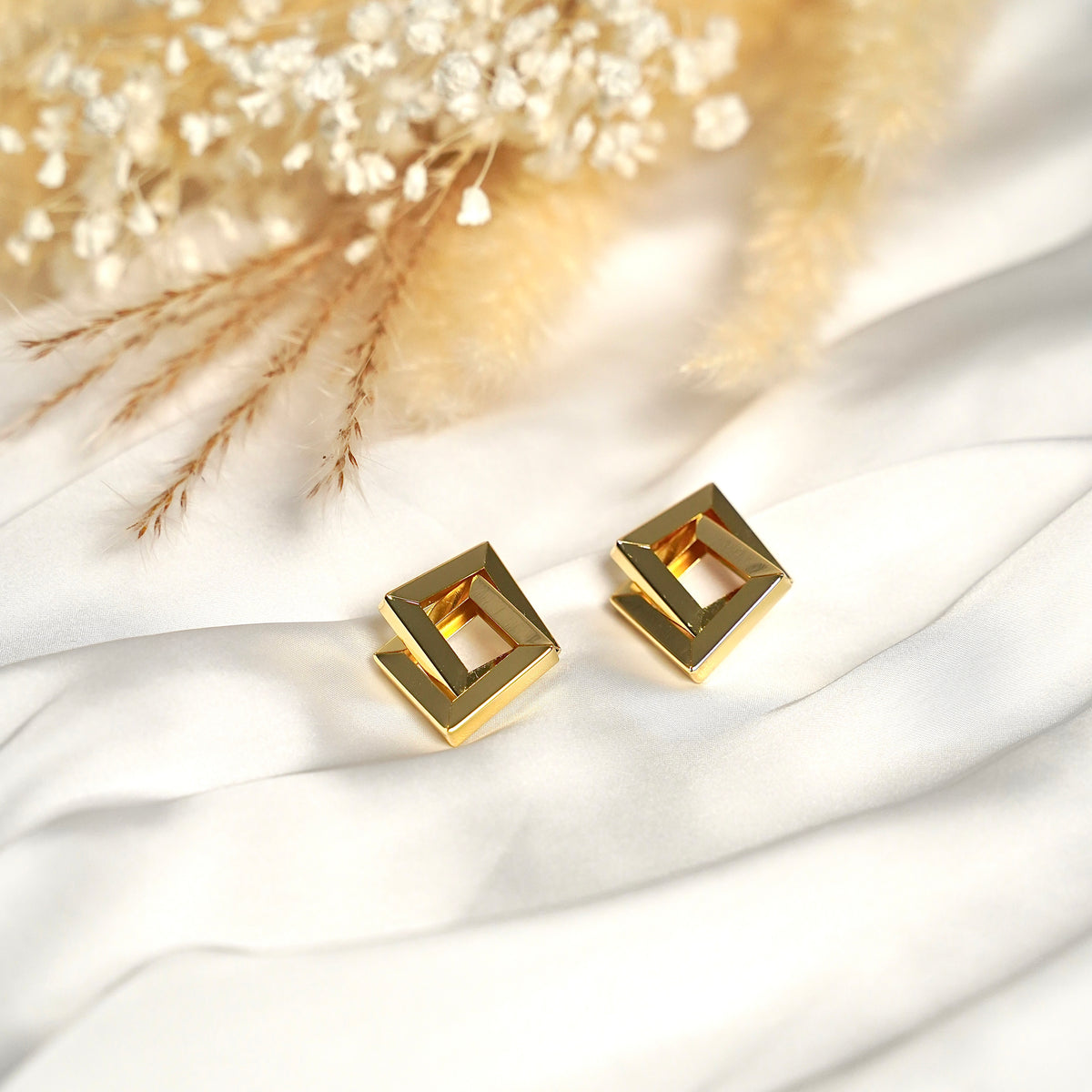 Square Earrings – Stainless Steel